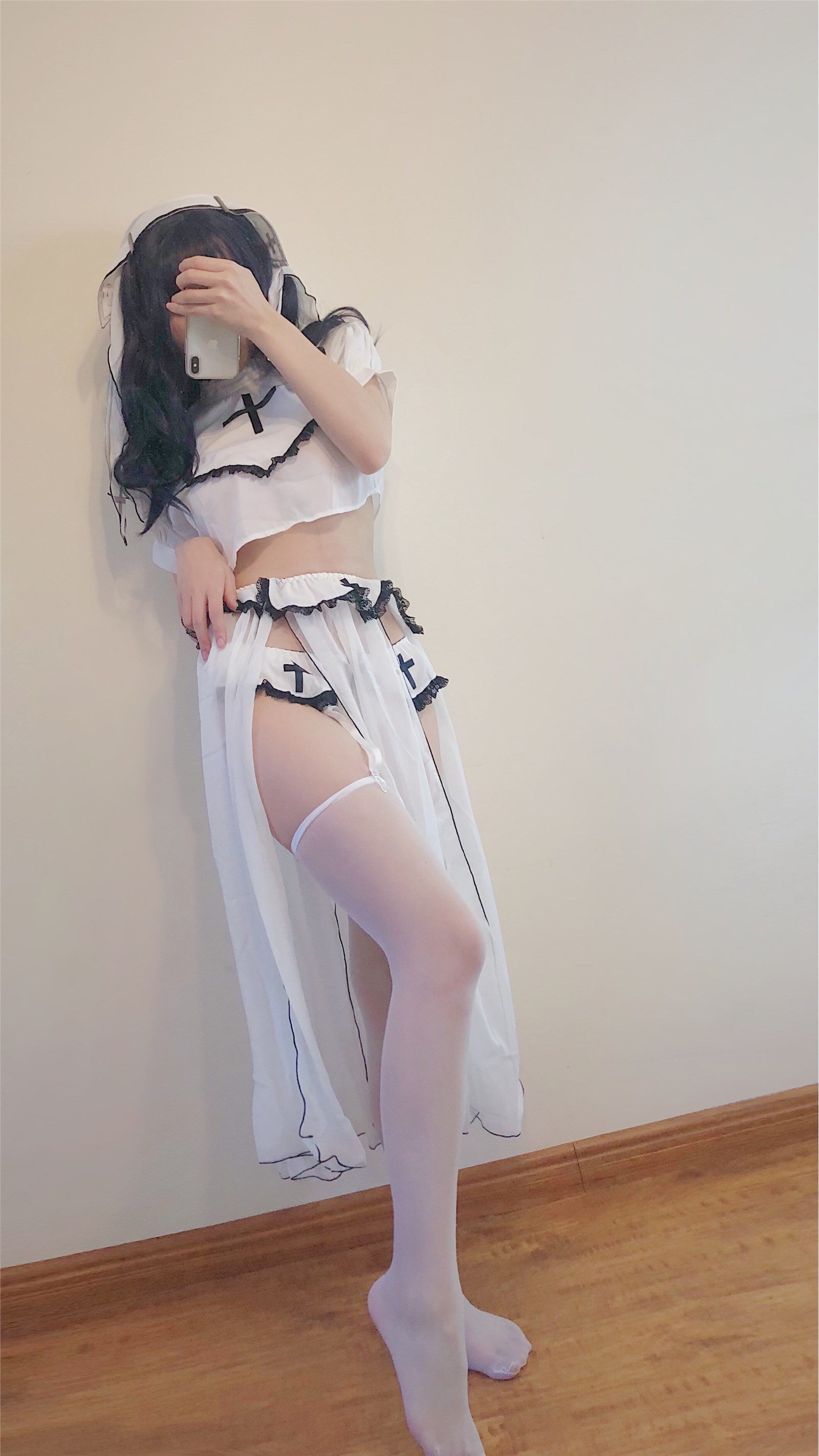 Kokura Chiyoshi W-NO.091 White Nun Dress Selfie(24)